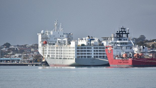 Six crew members of sheep carrier the Al Kuwait have been diagnosed with COVID-19. Al Kuwait seen here docked in Fremantle, May 26, 2020.