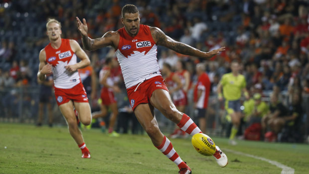 Lance Franklin looks set for a big 2018 with the Swans.