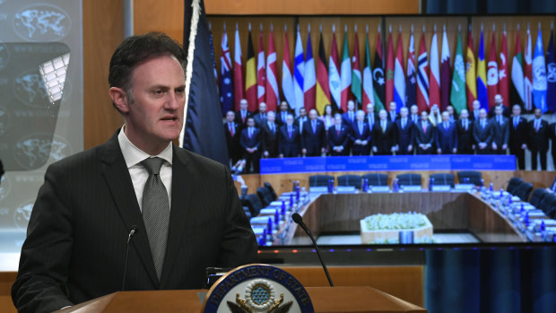 US Coordinator for Counter-terrorism Nathan Sales in Washington on Thursday.