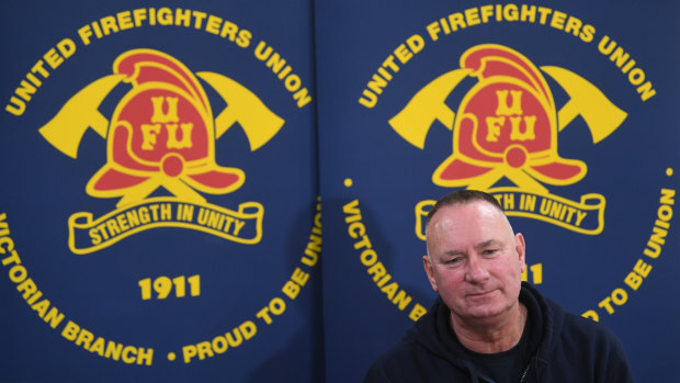 United Firefighters Union chief Peter Marshall.