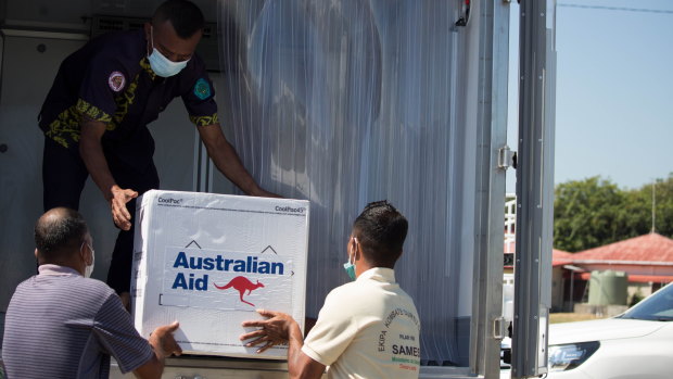 Australian-made AstraZeneca vaccines arriving in Timor-Leste.