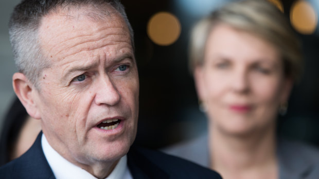 Labor leader Bill Shorten and education spokeswoman Tanya Plibersek.