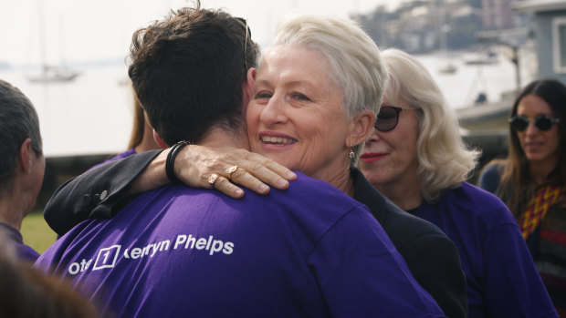 Kerryn Phelps thanks her supporters on Monday after conceding Wentworth to Dave Sharma