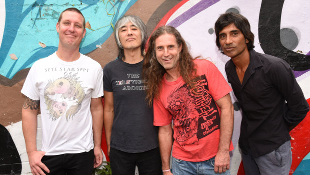 Punk legends the Hard-Ons (from left) Murray Ruse, Ray Ahn, Peter Black and Keish de Silva.