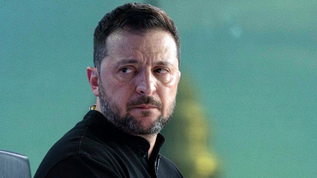 The strain showing: Volodymyr Zelensky on Fox News in the hours after his clash with Donald Trump.