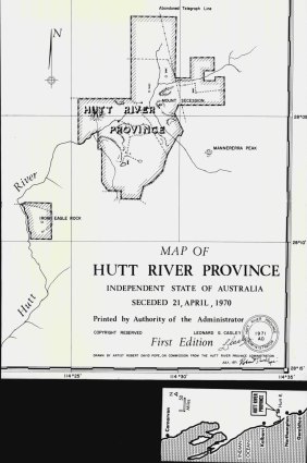 Australia's newest so called "State", the Hutt River Province, has produced its first official map (left).