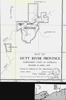 Australia's newest so called "State", the Hutt River Province, has produced its first official map (left).