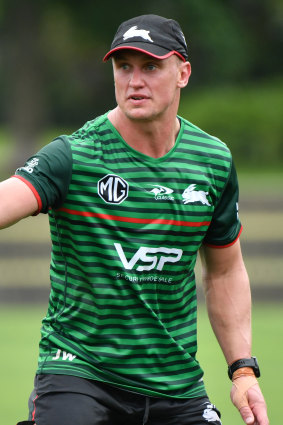 Jack Wighton at Rabbitohs training during the week.