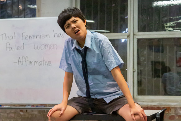 Gaby Seow plays Scott, a closeted queer Asian-Australian boy, in Trophy Boys.