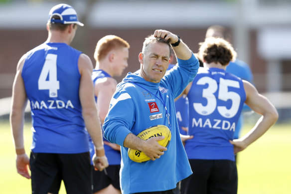 Alastair Clarkson returns to the North Melbourne coaching boss this week.
