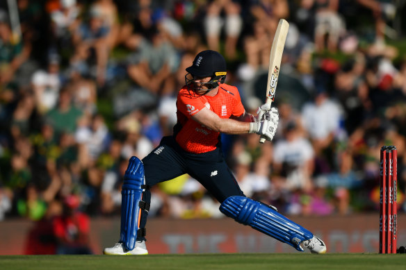Eoin Morgan of England during the Third T20 International match between South Africa and England  at Centurion.