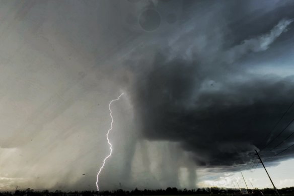 Severe thunderstorms dropped heavy rain and hail in parts of western Sydney.