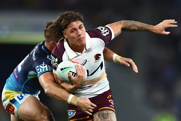 Reece Walsh in action against the Titans.