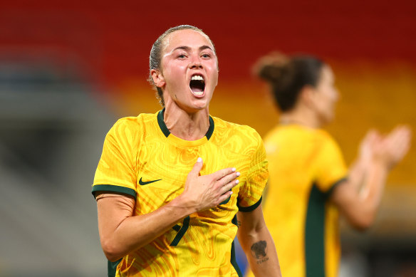 Caitlin Foord starred for Australia in a losing cause.