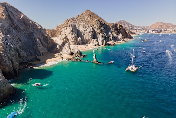Cabo San Lucas: spring breakers and luxury yachts.