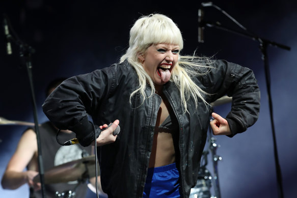 More than just punk rock: Amy Taylor of Amyl & the Sniffers. 
