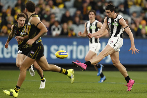 Scott Pendlebury will spend time across half-back this season.