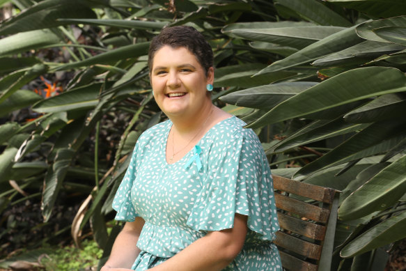 Mater Nurse Megan Harridge found out her abdominal pain was ovarian cancer.