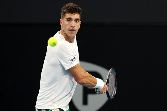 Thanasi Kokkinakis said the balls at the Adelaide International turned into “lemons”.