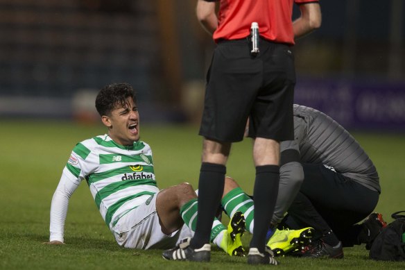 Daniel Arzani hurt his ACL on debut with Celtic.