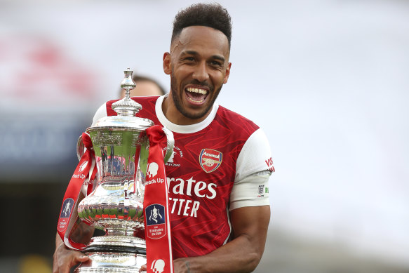 Pierre-Emerick Aubameyang scored both goals in Arsenal's FA Cup final win over Chelsea and is considered irreplaceable by manager Mikel Arteta.