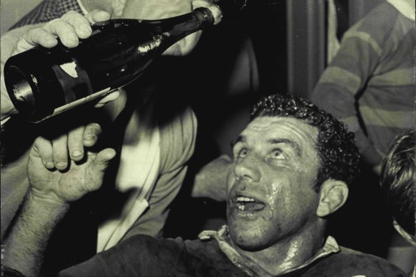 John Sattler celebrates the famous 1970 grand final with a broken jaw.