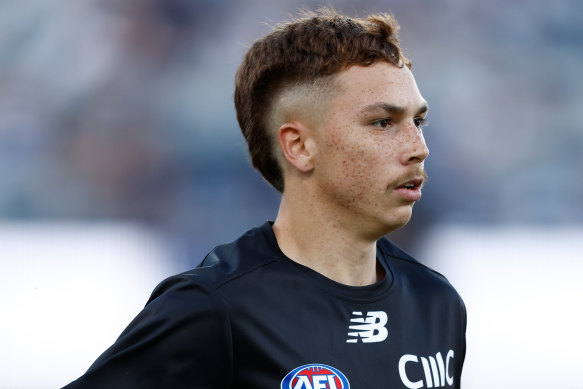 Lance Collard made his debut for the Saints against Geelong at GMHBA Stadium in round one.