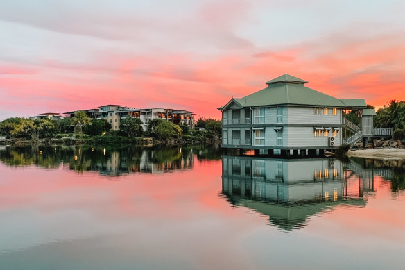 Lagoon beachfront and just five minutes’ drive from Sunshine Coast Airport.