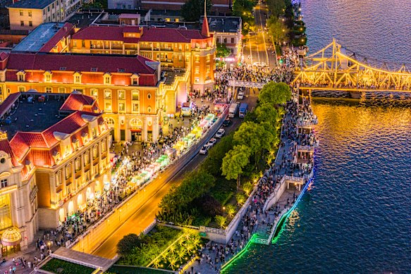 The city of Tianjin, through which the Haihe River flows, is the seventh-largest city in China.