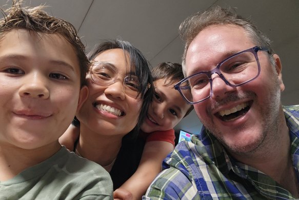 The family Ruffles: Vincent, Jai, Kim and Michael. 