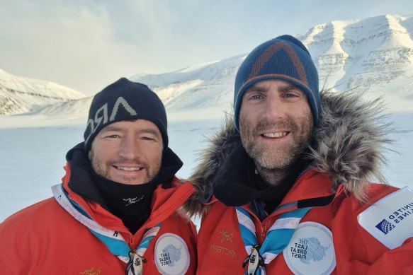 Dr Gareth Andrews and Richard Stephenson on their most recent expedition to Svalbard.