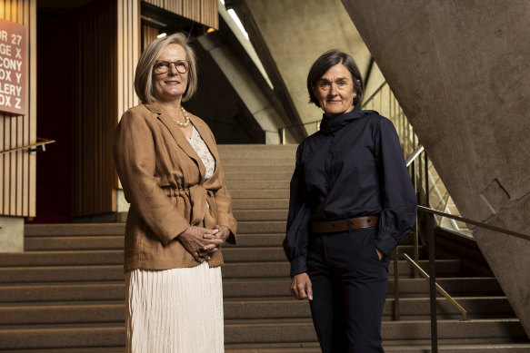 Sydney Opera House Trust chair Lucy Turnbull with Sydney Opera House CEO Louise Herron.