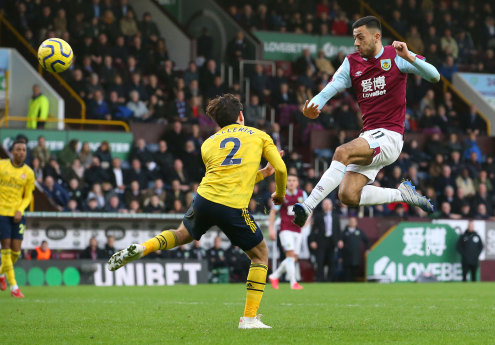 A chance goes begging for Burnley's Dwight McNeil at Turf Moor on Sunday.