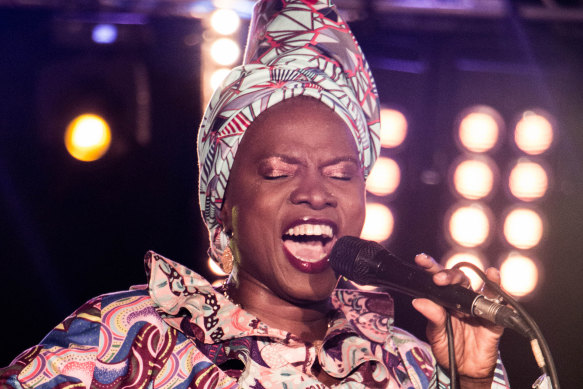 Angelique Kidjo performing live in 2019.