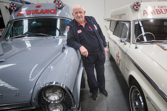 Chas Martin worked as a paramedic for 40 years before starting the Ambulance History Museum in Bayswater. 