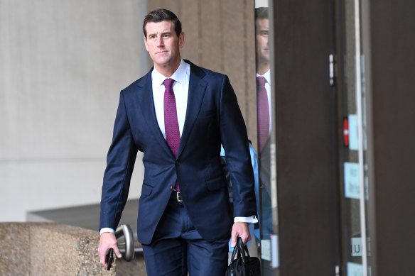 Ben Roberts-Smith outside the Federal Court in Sydney.