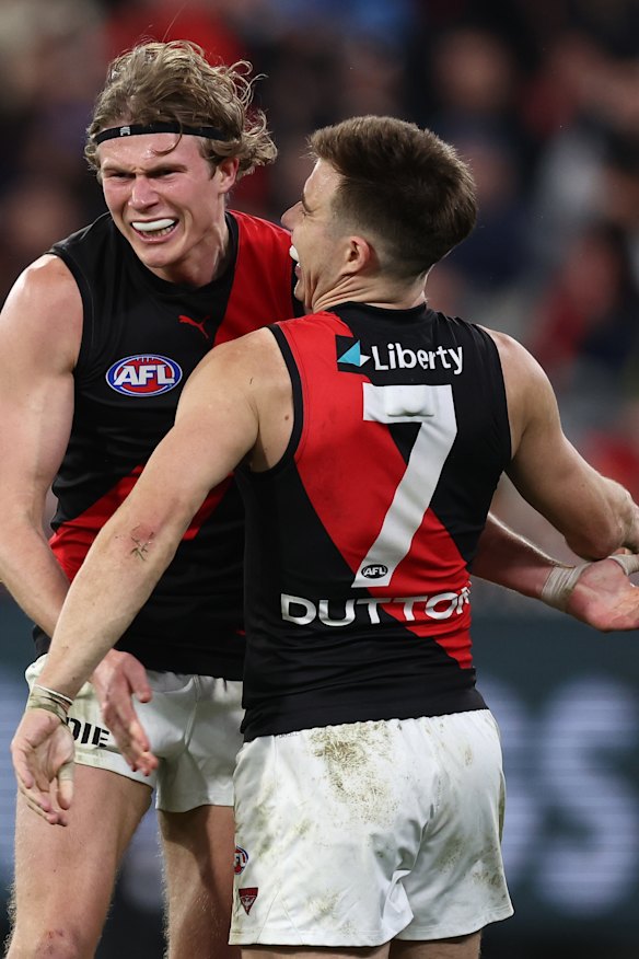 Xavier Duursma kicked a big goal late for the Bombers.