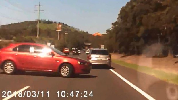 Sophie Kinnane's dashcam captured the moments before the collision.