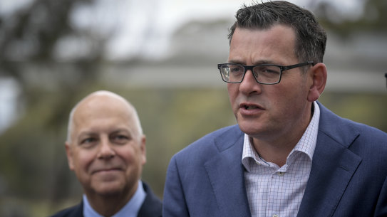 Premier Daniel Andrews and Treasurer Tim Pallas.