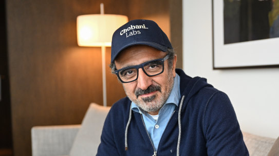 Hamdi Ulukaya in Melbourne to visit the Australian manufacturing team of Chobani.