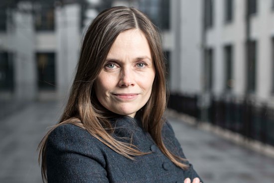 Above: Iceland’s PM Katrín Jakobsdóttir. “It was a relief to have something else to focus on,” she says of the novel. “Writing this book saved my mental health.”