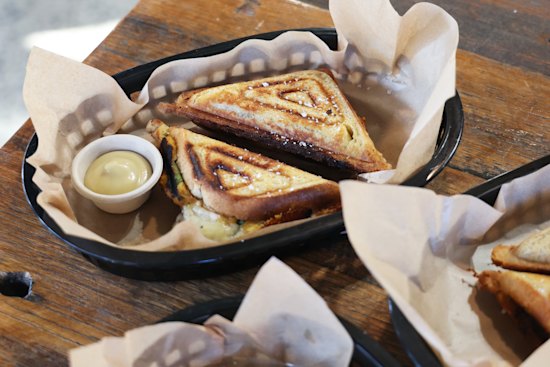 Booln Booln serves jaffles with fillings like kangaroo and lemon myrtle chicken.