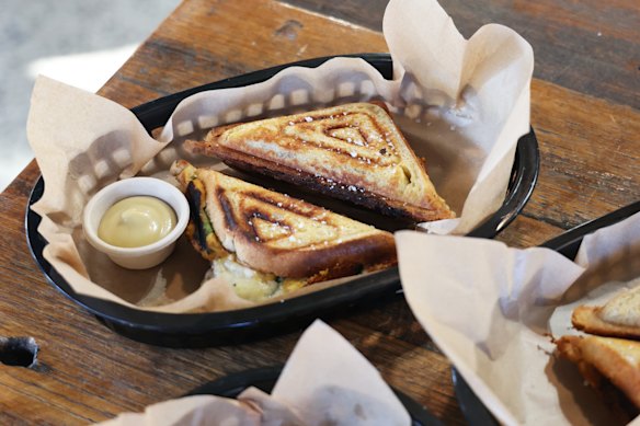 Booln Booln serves jaffles with fillings including kangaroo and lemon myrtle chicken.
