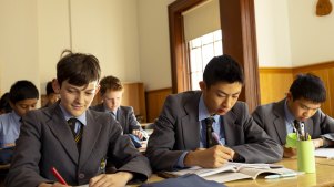 Year 10 students in a Latin class at Sydney Grammar.