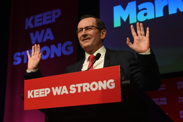 WA Premier Mark McGowan speaking at his campaign launch.