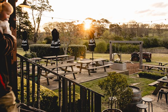 The beer garden at the Sutton Forest Inn. 