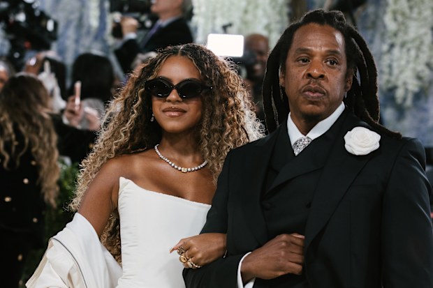 Blue Ivy Carter and Jay-Z at The 2026 Met Gala Celebrating "Costume Art" held at The Metropolitan Museum of Art on May 4, 2026 in New York, New York.