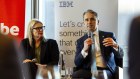 CBA chief executive Matt Comyn at the Trans-Tasman Business Circle lunch in Sydney on Tuesday.