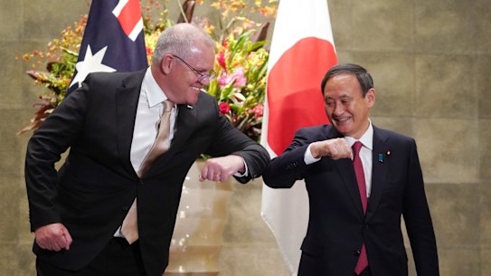 Scott Morrison on a state visit to Japan in 2020