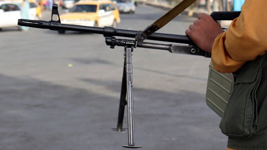 Taliban fighters in Kabul.